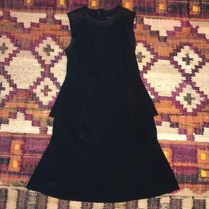 Belstaff black dress with Genuine leather trim